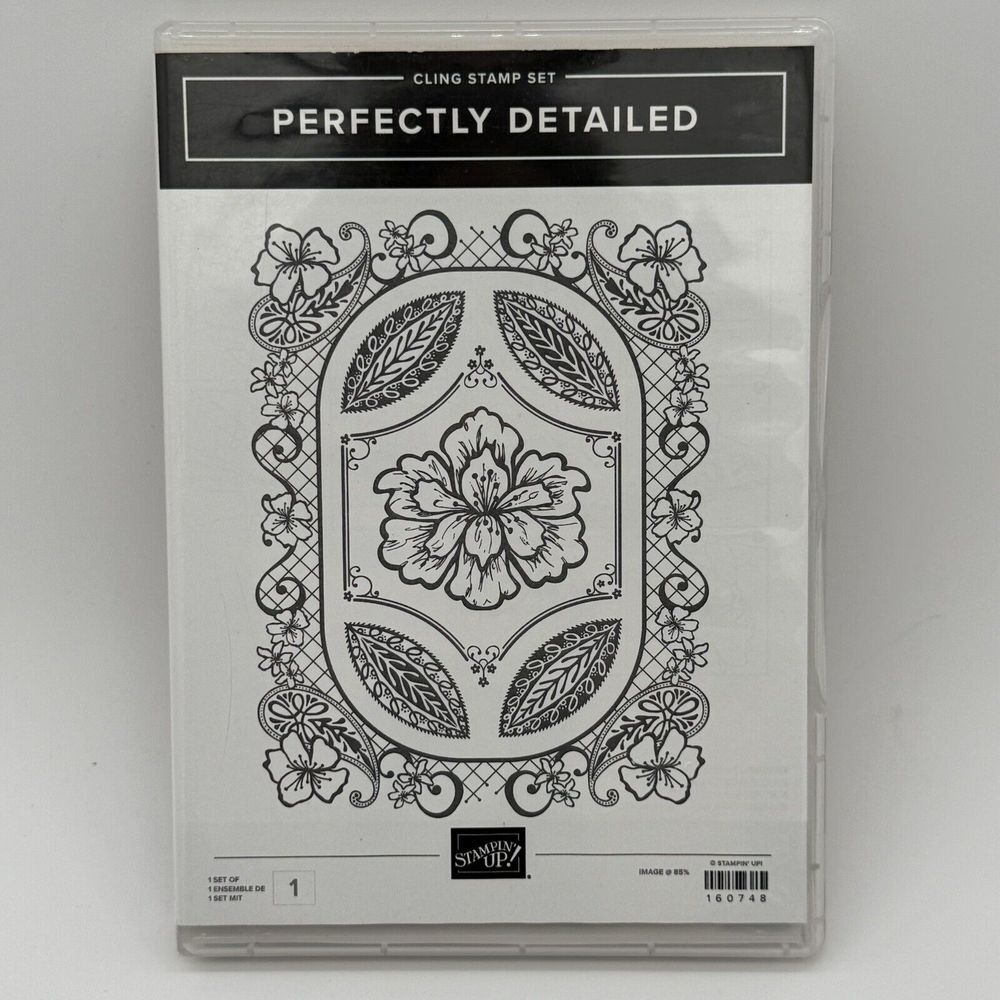 Stampin Up Perfectly Detailed Cling Stamp Set 160748 Flowers Rubber Stamp New.